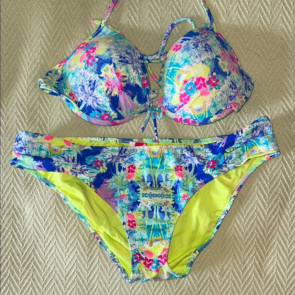 Victoria's Secret Multicolor Floral Bikini